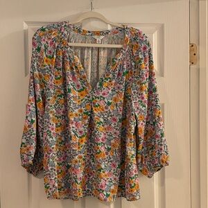 Crown & Ivy Multicolor Floral Blouse